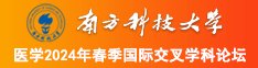 日骚批视频南方科技大学医学2024年春季国际交叉学科论坛